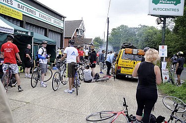 Official stop at Village Hall